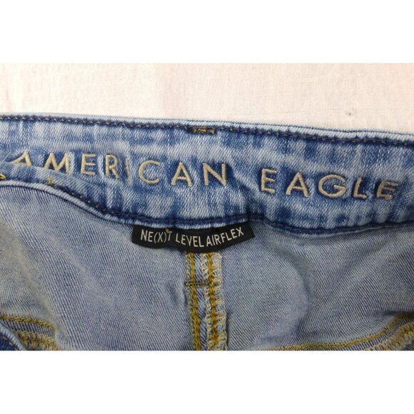 American Eagle x Young Money Mens Stacked Skinny Light Wash Distressed Jeans 36x - Picture 11 of 15